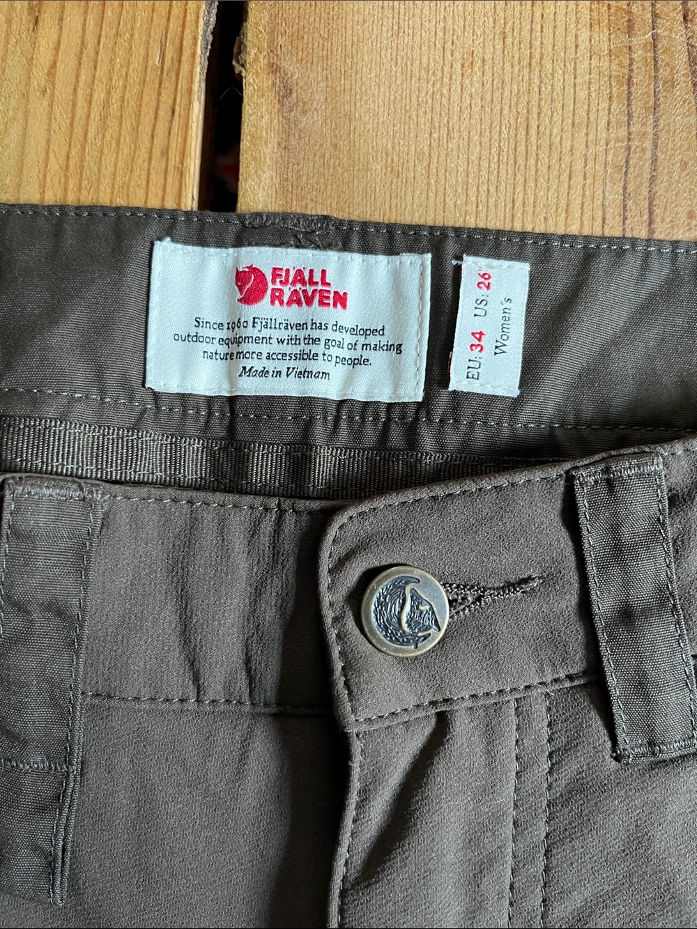 FJALLRAVEN Women's 26 Brown Nikka Shorts G-1000 - Picture 4 of 8